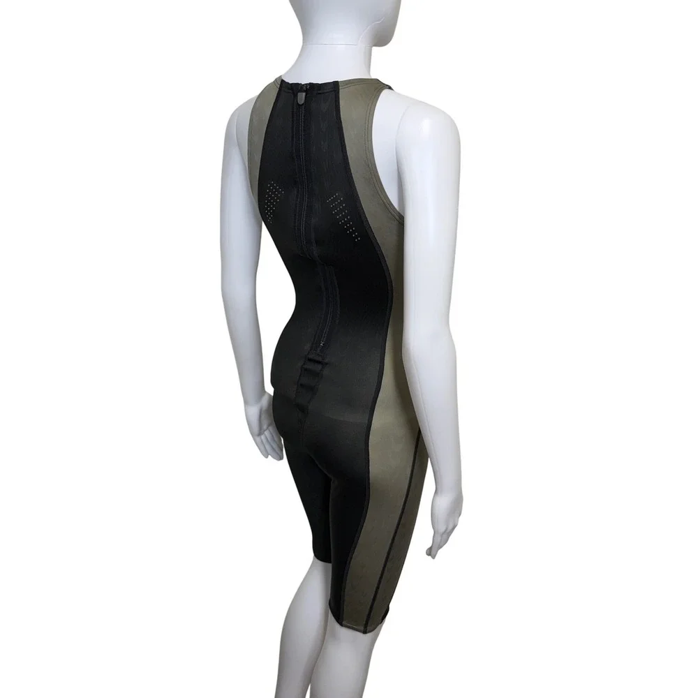VTG 2008 Speedo LZR Racer Kneeskin Tech Suit Women's‎ Full Body Black Gray